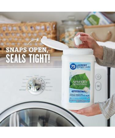 Seventh Generation Fragrance Free Laundry Detergent Packs - 75 Count - Buy Online on GoSupps.com