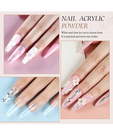 PEACECOLOR 6PC 8G Acrylic Powder Set Clear Pink White Nude Orange Dark Pink Color Collections Professional for Acrylic Nail Extension Carving Nails DIY Nail Art at Home No Lamp Needed XA-46 - Buy Online on GoSupps.com