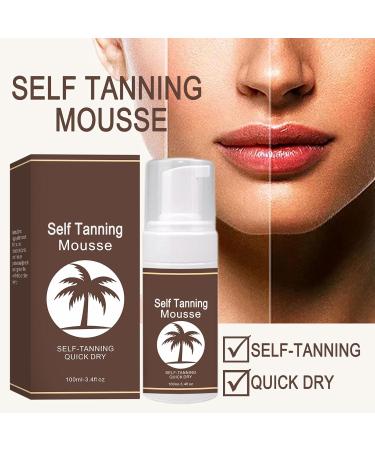 Self Tanning Mousse with Tanning Mitt - Tanning Mousse 100ml - Self Tan Foam - Face & Body Tan Mousse - Fast Drying Tan - Easy Application - Natural-Looking Glow - Buy Online on GoSupps.com