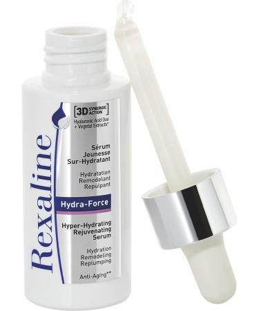 Rexaline - Hydra-Force - Hyper-Hydrating Rejuvenating Serum - Anti wrinkle and anti aging care - Plumping face serum - Hyaluronic Acid Duo - All skin types - Cruelty Free - Primer - 30ml Hydra Force - Buy Online on GoSupps.com