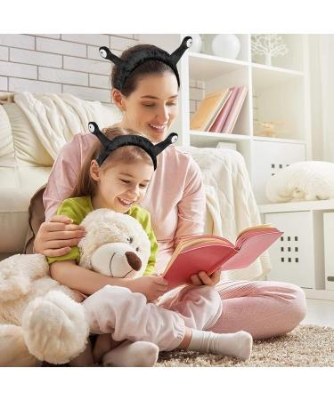 Plush Snail Headband Black Face Wash Spa Headband Makeup Cute Coral Fleece Elastic Headband Cartoon Hair Accessories for Women Girls Washing Face Skincare - Buy Online on GoSupps.com