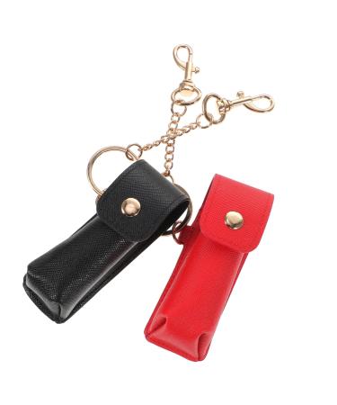 SOESFOUFU 2 Pieces Necklace Holder Moisturizing Lip Balm Necklace Holder For Girls Lipstick Case Women Lipstick Holder Lipstick Sleeve Pouch Small Case