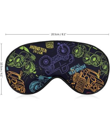 LynaRei Monster Truck Cars Sleep Mask - Adjustable, Super-Smooth Eye Cover for Travel and Nap - Men and Women - Buy Online on GoSupps.com