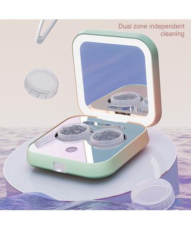 Portable Contact Lens Cleaning Case & System | 360-Degree Cleaner with LED Mirror & Tweezers - Deep Clean & Multicolor Options - Buy Online on GoSupps.com