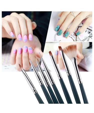 7pcs Nail Brushes Set | DIY Nail Smudge Tools & Paint Pens for Manicure Salon Designs - International Shipping Available - Buy Online on GoSupps.com