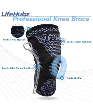 Professional Copper Knee Brace for Arthritis Relief | Patella Pad & Stabilizers | Pain & Inflammation Support (Medium - Buy Online on GoSupps.com