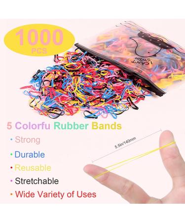 9PCS Hair Loop Tool Set with 1000 Colorful Rubber Bands | Pain-Free Ponytail Cutter & Topsy Tail Hair Tools | Metal Pin Rat Tail Comb & Hair Curler for Styling | Suitable for Adults - Buy Online on GoSupps.com