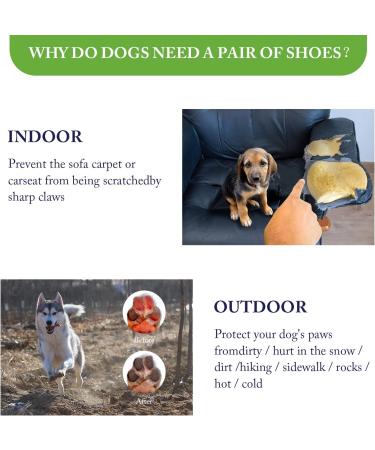 Dog Shoes - 4 Pack Breathable Boots with Reflective Straps | Microfiber Leather & Rubber Sole for Paw Protection (Size C 3: 4.3-4.7 cm Width) - Buy Online on GoSupps.com