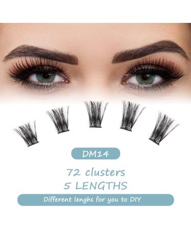 SISILILY Cluster Lashes 72 Individual C D Curl DIY Extensions - 10-16mm Length (DM14-mix) - Buy Online on GoSupps.com