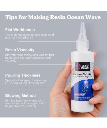 LET'S RESIN Ocean White Epoxy Resin Pigment 167g - UV Resistant Concentrated Paste for 3D Flower Coasters - Buy Online on GoSupps.com