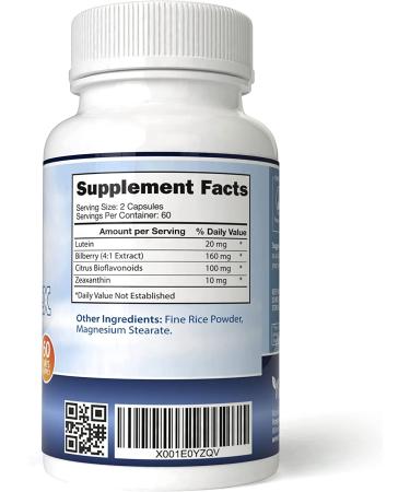 Eye Health Support: Total Eye Complex with Lutein, Bilberry, and Zeaxanthin - 120 Capsules - Buy Online on GoSupps.com