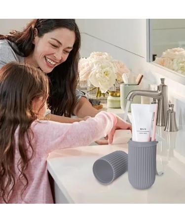 Buerfu Travel Toothbrush Case - Durable Gray Holder for Camp Travel & Business Trips - Buy Online on GoSupps.com