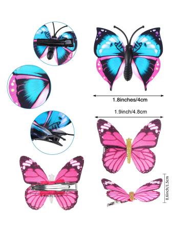 42-Piece Colorful Glitter Butterfly Hair Clips for Women, Girls, Teens - Party Favors (Fresh Patterns) - Buy Online on GoSupps.com