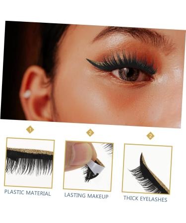 Ipetboom 12 Pairs Glitter powder double eyelid instant eyeliner stickers pipeline man Fake eyelashes eye line strip stickers applique water proof flash double sided shimmer - Buy Online on GoSupps.com