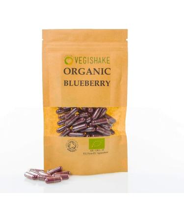 Organic Blueberry Berry Berries HPMC Capsules EGCG Epigallocatechin Gallates Vitamin B6 Vitamin C Vegan Halal Kosher (30 Capsules) - Buy Online on GoSupps.com