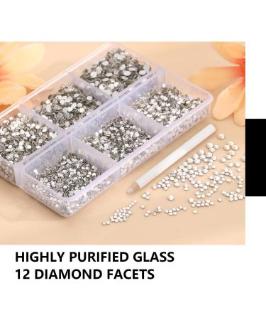KIMSHINY 7200pcs Flatback Rhinestones Kit - 6 Sizes White Rhinestones for Nails - Non Hotfixed Gems with Picking Pen - Craft Crystals Set (SS3-SS10 Crystal Clear) - Buy Online on GoSupps.com