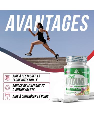 AS American Supplement - Multivitamin combo with probiotics - 100g - 60 capsules - Contains LactoSpore - Promotes gut microbiota and general well-being - Buy Online on GoSupps.com