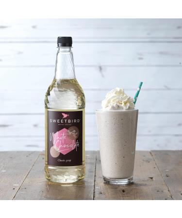 Sweetbird White Chocolate Syrup (1 litre) - Vegan Friendly - Buy Online on GoSupps.com