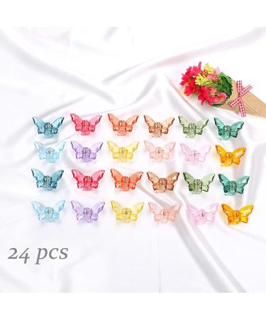 NAISIER Small Butterfly Hair Claw Clips 1.8 inch 24 Pack - Clear Jaw Clips Hair Accessories for Girls and Women - Buy Online on GoSupps.com