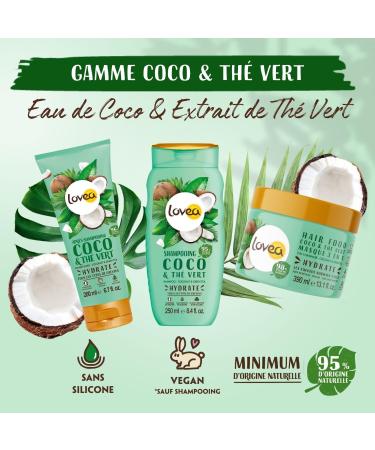  Lovea LOVEA - Hair Food - 3-in-1 Mask - Coconut Oil & Green Tea - Hydrates Softens & Detangles - Normal to Dry Hair - 98% Natural Origin - Silicone-Free - Vegan - Made in France - 390 ml - Buy Online on GoSupps.com