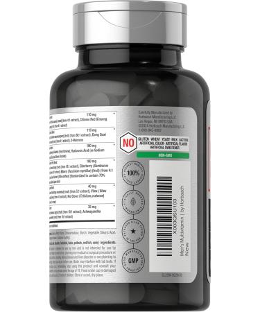 Horb ach Mens Multivitamins 50 Plus | 60 Caplets | with Calcium Magnesium Vitamin A B C D & E | 50+ Advanced Formula | Non-GMO & Gluten Free Supplement - Buy Online on GoSupps.com