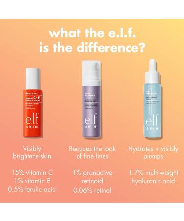 e.l.f. SKIN Bright Icon Vitamin C + E + Ferulic Serum Brightening & Soothing Face Serum Helps Even Skin Tone Vegan & Cruelty-Free 1 fl oz 1 Fl Oz (Pack of 1) - Buy Online on GoSupps.com