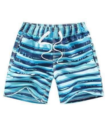 FedMois Boys Swim Shorts Quick-drying Children's Swimming Trunks Swim Shorts 7-8 Years Sky Blue