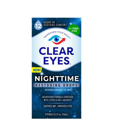 Clear Eyes Nighttime Restoring Eyes Drops Nighttime Relief Dry Eye Drops 0.5 Fl Oz