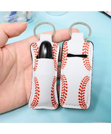 Honbay 12PCS Baseball Pattern Lip Balm & Chapstick Holder Keychain - Stylish Clip-on Sleeve Pouch for Travel & Daily Use with Handbags & Backpacks - Buy Online on GoSupps.com