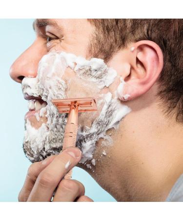 Premium Safety Razor - Reusable Double Edge Metal Shaver for Men & Women | Anti-Slip Long Handle | Perfect for Travel - Buy Online on GoSupps.com