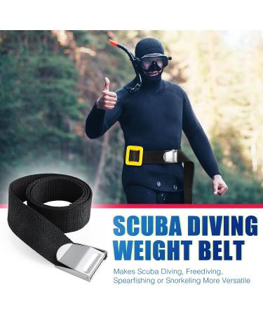 Scuba Weight Belt - Heavy-Duty 60 Long Nylon Webbing Strap - Adjustable Waist Weightbelt for Diving, Snorkeling - Quick Release Metal Buckle - Black - Buy Online on GoSupps.com