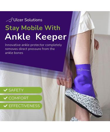 Ulcer Solutions Ankle Keeper: Pressure Sore Protector | Lightweight & Stretchable Ankle Pillow with Enhanced Pads for Comfort & Mobility | Medium 7.5-9.5 inches - Buy Online on GoSupps.com