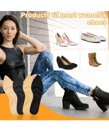 4 Pairs High Heel Insoles - Breathable Shoe Pads & Cushions for Women - Comfort for Foot Pain & Loose Shoes - Buy Online on GoSupps.com