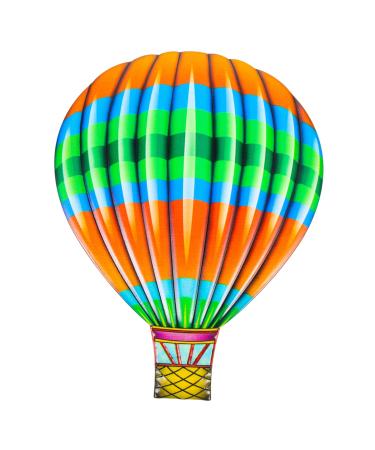 STOBAZA Iron Hot Air Balloon Outdoor Wall Hanging Home Ornament Wall Art Decors Household Child Interior 20.6x26.5x0.5cm As Shown3