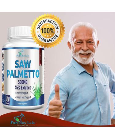 YUMMYVITE Saw Palmetto Extract Prostate Supplement - 45% Strength, DHT Blocker for Hair Growth - Non-GMO, 100 Capsules - Buy Online on GoSupps.com