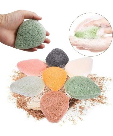 4 Pieces Konjac Facial Sponge Face Exfoliation Cleaning Sponge Natural Exfoliating Puff Scrub for Makeup Removal and Gentle Deep Pore Cleansing - Buy Online on GoSupps.com
