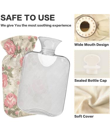 Vintage Floral Hot Water Bottle 2L | BPA Free Cover for Cramp & Pain Relief - International Shipping Available - Buy Online on GoSupps.com