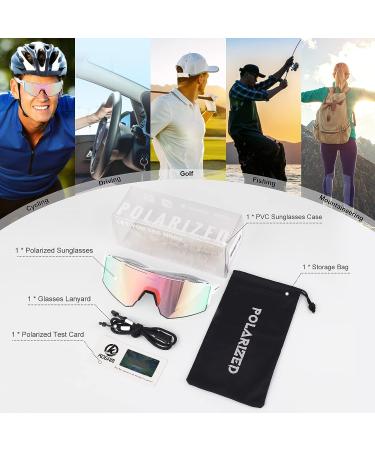 ALSUZYIOT Polarized Sunglasses - UV400 Windproof Cycling Goggles for Men and Women - Ideal for Golf, Baseball, Driving, Fishing - Buy Online on GoSupps.com