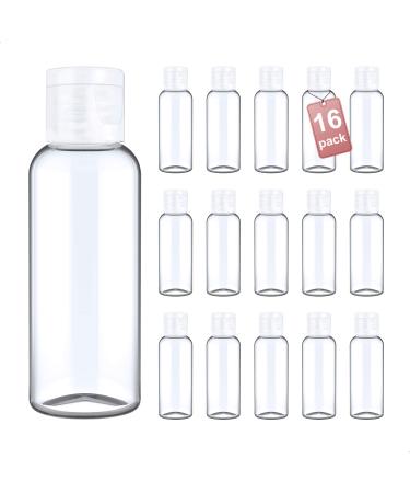 LG Luxury & Grace Set 16 cosmetic bottles 60 ml. Transparent flip cap bottles made of polyethylene.Refilling bottles for travel body care and essential oils.16 x 60 ml