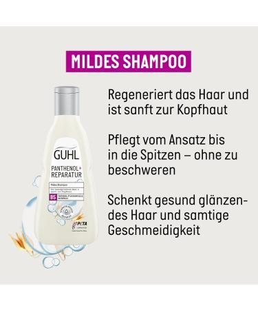  Guhl Guhl Panthenol Repair Shampoo 250 ml Gentle Shampoo Hair Type: Struggled Gentle on Scalp - Buy Online on GoSupps.com