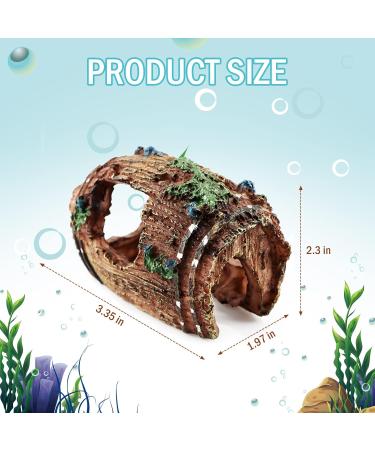 Premium Aquarium Decorations - Resin Barrel Cave Ornaments for Shrimp & Fish - Underwater Landscapes - Buy Online on GoSupps.com