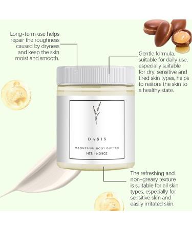 Generisch Oasis Neuropathy Cream Magnesium Body Butter Deeply Moisturizing Skin Stays Soft and Smooth Suitable for All Skin Types Skin Care Soothing Repair Barrier 114g (3) - Buy Online on GoSupps.com