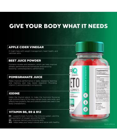 NutraRize (Pack of 3 Keto IQ Keto ACV Gummies Formula for Advanced Weight Loss Dietary Supplement Gomitas Reviews (180 Gummies) 60 Count (Pack of 3) - Buy Online on GoSupps.com