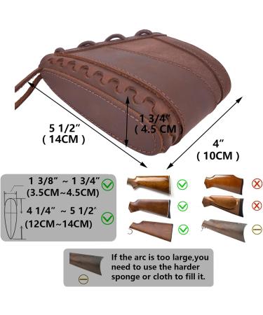 WAYNES DOG Leather Canvas Slip-On Recoil Pad | Non-Slip Buttstock Extension for Rifles & Shotguns - Brown | Shop Internationally - Buy Online on GoSupps.com