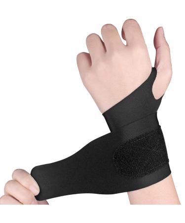 YUNYILAN Ultra-Thin Wrist Brace Support - 2 Pcs Compression Straps for Carpal Tunnel Arthritis & Tendonitis Pain Relief - Soft & Comfortable (Black - Buy Online on GoSupps.com