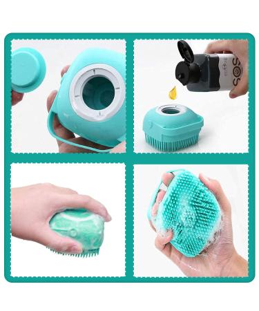 ELEGX Pet Grooming Bath Massage Brush with Soap Dispenser - Yellow - Buy Online on GoSupps.com