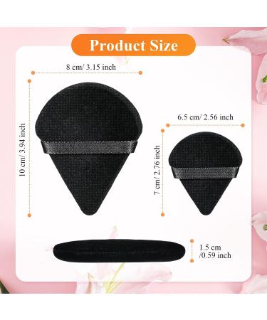 16 Pcs Soft Triangle Makeup Puff Set - Velour Body & Face Powder Puff with Strap | Contouring & Loose Powder Application | Black Makeup Sponges - Buy Online on GoSupps.com