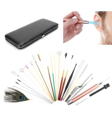 Double Ended Spiral Ear Wax Removal Tool Set - 23 Pieces, Black, Ear Care Supplies - Buy Online on GoSupps.com