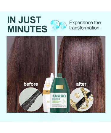 2 In 1 Portable Hair Conditioner Mask Keratin Hair Mask 2 Pcs Peptide Deep Conditioner Treatment For Damaged Dry Color Treated Hair Intensive Repair & Hydration - Buy Online on GoSupps.com