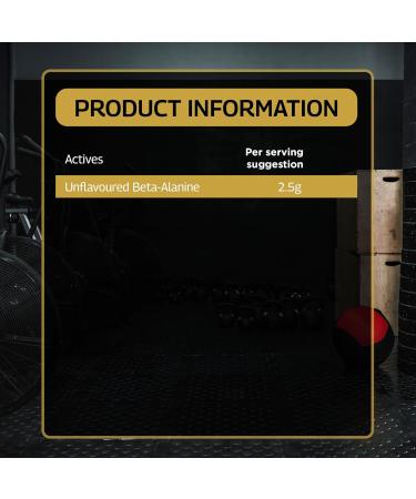 Healthspan Elite All Blacks Beta Alanine (250g) Pre-Workout Supplement | Carnosine Production | Unflavoured - Buy Online on GoSupps.com